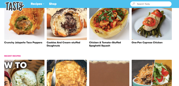Tasty, a cookery - Web development