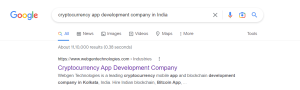 cryptocurrency app development company in India