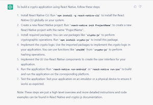 How to build a Crypto application using React Native?